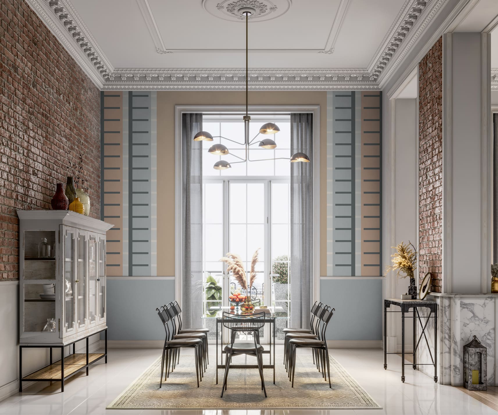 Обои Luna Крафт Карвинг CRF1 008 10,05×1 фото в интерьере